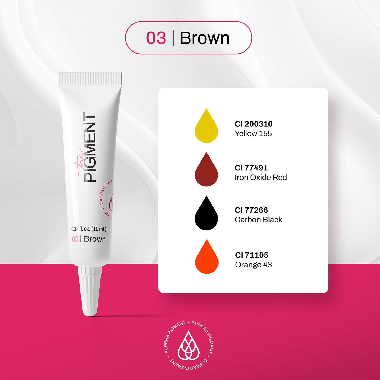 Microblading Pigment - Brown 3 - 10ml